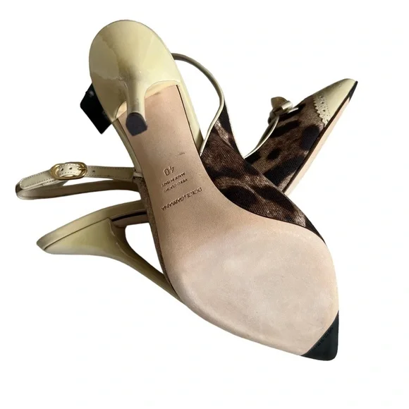 Dolce & Gabbana Vero Cuoio leopard print sling back heels . 100% authent… - Picture 2 of 9